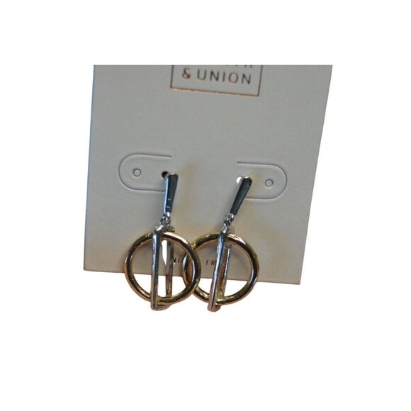 14th & Union Nickel-Free Necklace & Earrings Set Silver Gold Tone - Picture 7 of 9